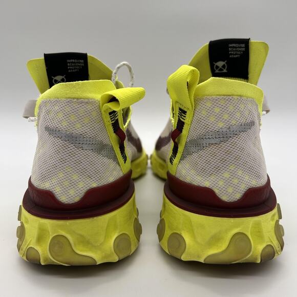 Nike ISPA‎ React WR Shoes Mens 11.5 White Yellow Volt Sneakers Running Comfort - Picture 7 of 11